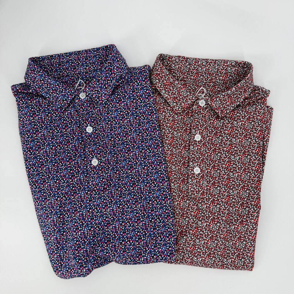 2 Deolax Men's Golf Polo Shirt Size Large Wicking Stretch NWOT